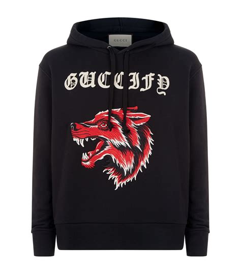 gucci wolf sweater black|Gucci sweater on blackish.